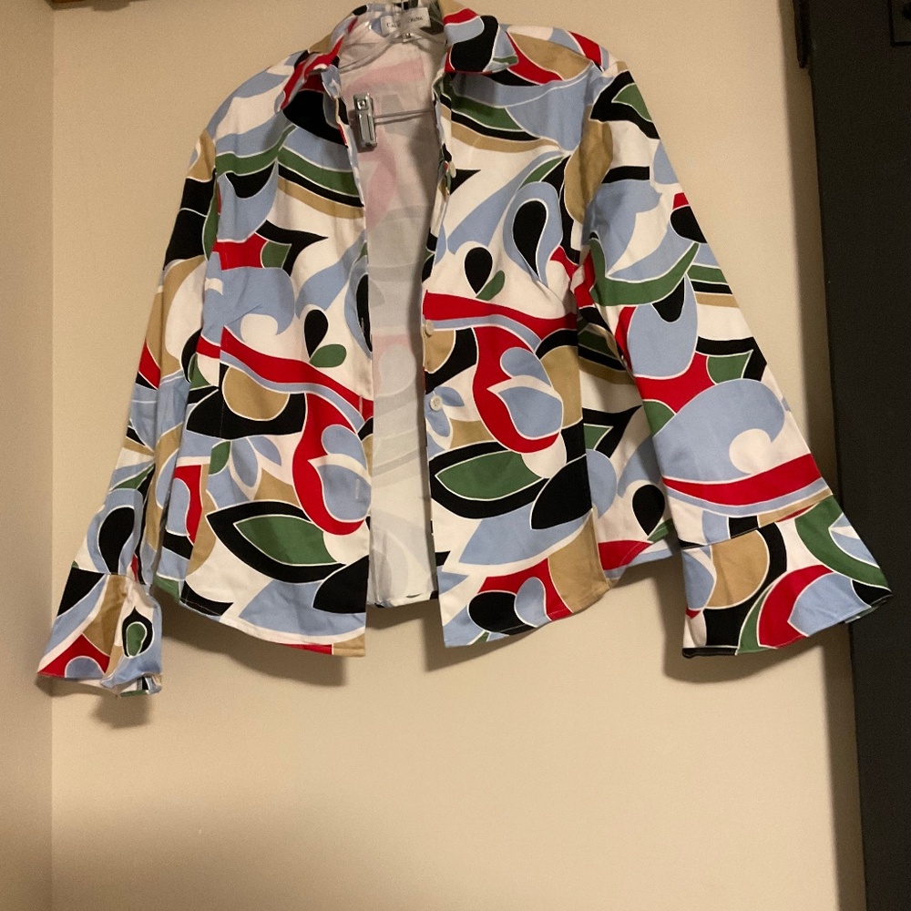 Colorful cotton jacket by Calini Gruna size 14